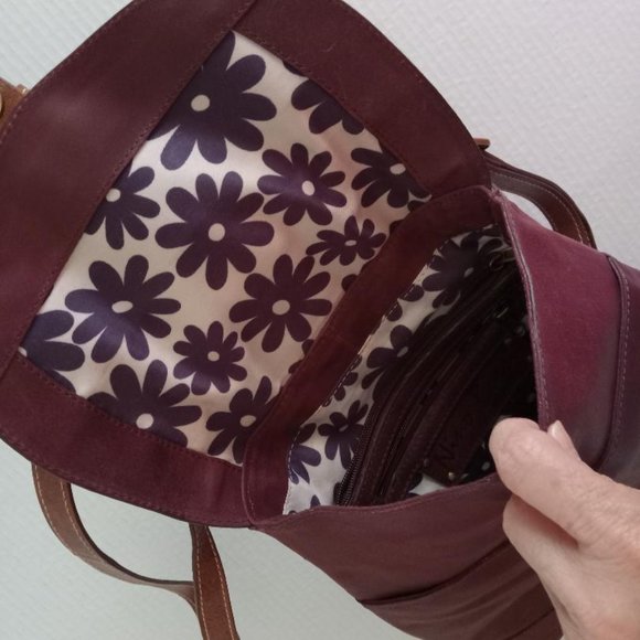 Nino BOSSI Genuine Leather Backpack Burgundy Leather Backpack / Purse main image 9